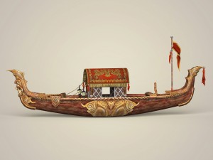 fantasy boat Model 3D