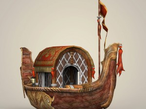 fantasy boat Model 3D