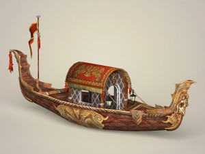 fantasy boat Model 3D