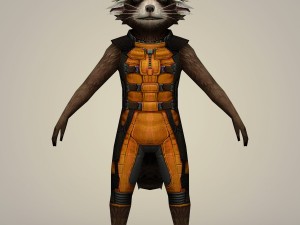 rocket raccoon fantasy character 3D Model