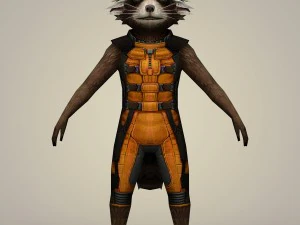 personagem de fantasia de guaxinim foguete Modelo 3D