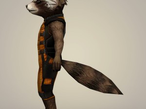 rocket raccoon fantasy character 3D मॉडल