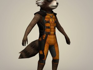 rocket raccoon fantasy character 3D मॉडल