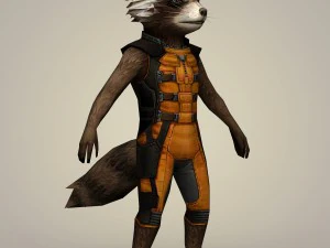 rocket raccoon fantasy character 3D Model