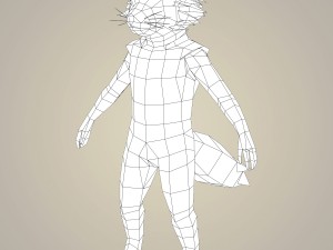 rocket raccoon fantasy character 3D मॉडल
