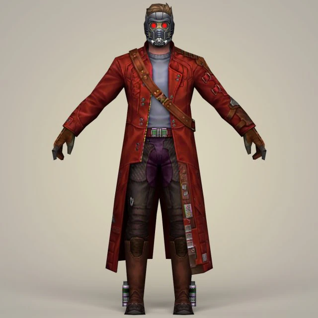 star lord fantasy character 3D Model .c4d .max .obj .3ds .fbx .stl .blend