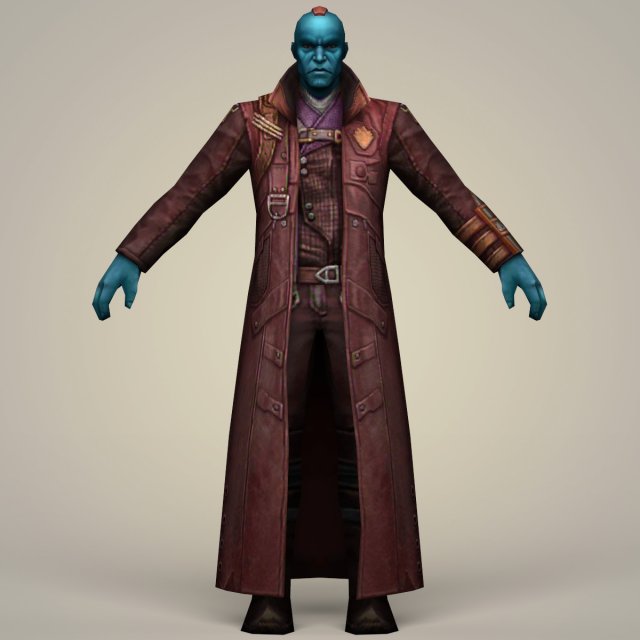 yondu fantasy character Model 3D .c4d .max .obj .3ds .fbx .stl .blend 