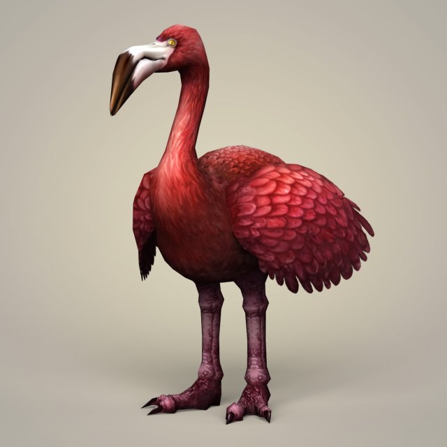 fantasy flamingo bird Modello 3D .c4d .max .obj .3ds .fbx .stl .blend 