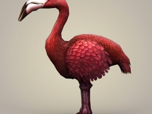 fantasy flamingo bird Modello 3D