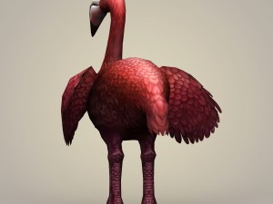 fantasy flamingo bird Modello 3D