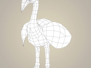 fantasy flamingo bird Modello 3D