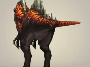 fantasy warrior dinosaur 3D Model