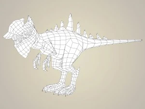 fantasy warrior dinosaur 3D Model