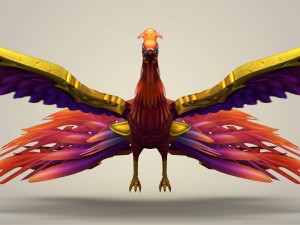 game ready fantasy phoenix 3D Model