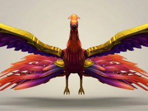 game ready fantasy phoenix 3D Model