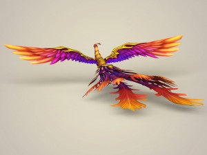 game ready fantasy phoenix 3D Model