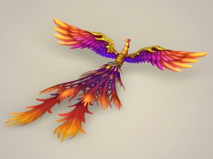 game ready fantasy phoenix 3D Model