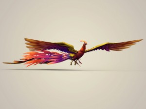 game ready fantasy phoenix 3D Model