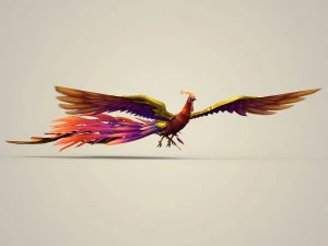 game ready fantasy phoenix 3D Model