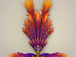 game ready fantasy phoenix 3D Model