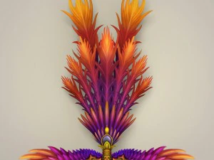 game ready fantasy phoenix 3D Model