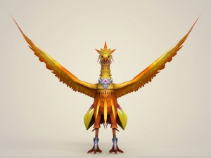 game ready fantasy phoenix bird 3D Model
