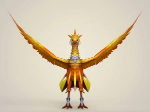 game ready fantasy phoenix bird 3D Model