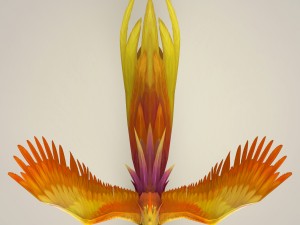 game ready fantasy phoenix bird 3D Model