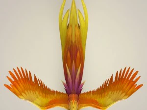 game ready fantasy phoenix bird 3D Model