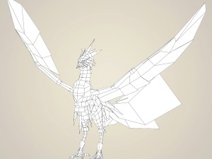 game ready fantasy phoenix bird 3D Model
