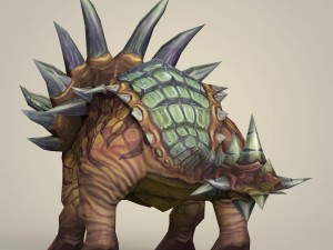 game ready fantasy triceratops Modelo 3D