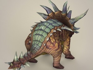game ready fantasy triceratops Modelo 3D
