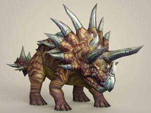 game ready fantasy triceratops Modelo 3D