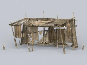 game ready tent house collection 3D Model