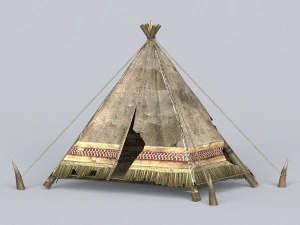 game ready tent house collection 3D Model