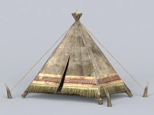 game ready tent house collection 3D Model