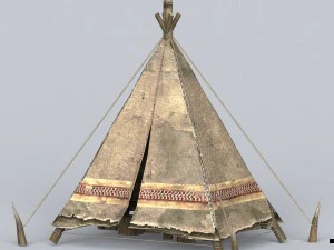 game ready tent house collection 3D Model