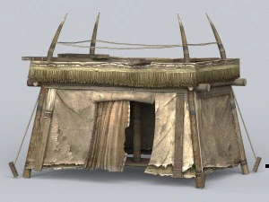 game ready tent house collection 3D Model
