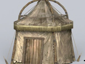 game ready tent house collection 3D Model