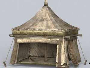 game ready tent house collection 3D Model