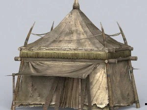 game ready tent house collection 3D Model
