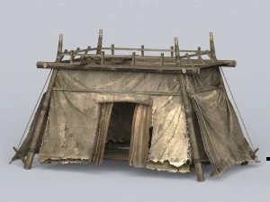 game ready tent house collection 3D Model