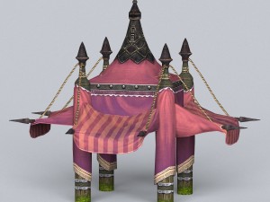 game ready tent house collection 3D 模型