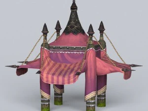 game ready tent house collection 3D Model