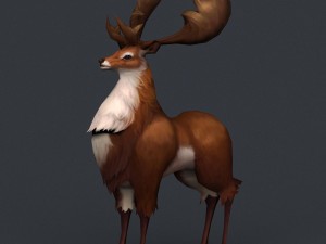 game ready fantasy deer 3D Model