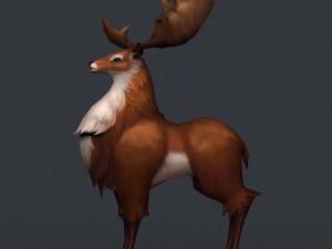 game ready fantasy deer 3D Model