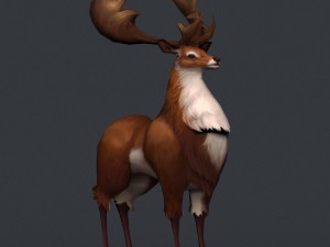 game ready fantasy deer 3D Model