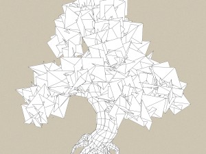 low poly 10 tree collection 3D Модель