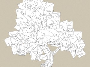 low poly 10 tree collection 3D Модель