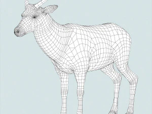 realistic wollaton deer 3D Model